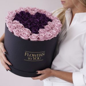 Flower Box XL Personalizado - Coração