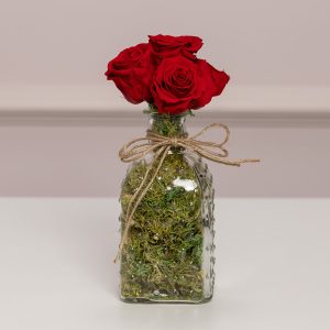 Vaso Poá Com Mini Rosas